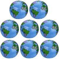 8 Piezas de Globo Inflable Globo Terráqueo PVC Bola de Playa de Tierra Inflable para Jugar en Playa o Enseñanza- 16…
